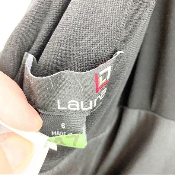 Laura Canada Cap-Sleeve Black V-Neck Top Mauve Full Skirt w/Appliqué Prom Dress - Picture 14 of 16